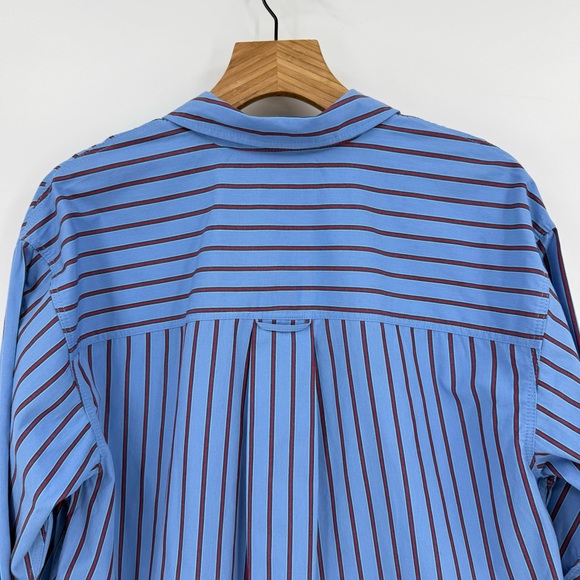 J. Crew Etienne Oversized Shirt in Striped Cotton Poplin Size S - Picture 9 of 9
